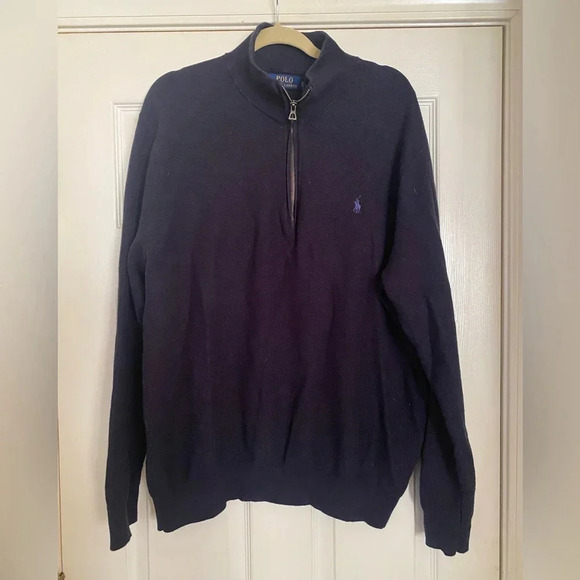 Ralph Lauren French Rib Half Zip Top - Picture 1 of 9